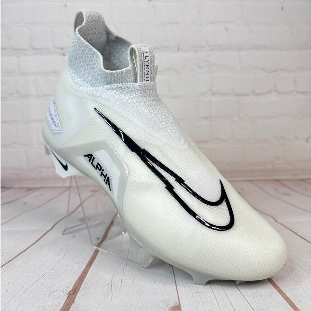 Nike Alpha Menace Elite 3 White Platinum Football Cleats Mens Sz 11 (DM1792-109)